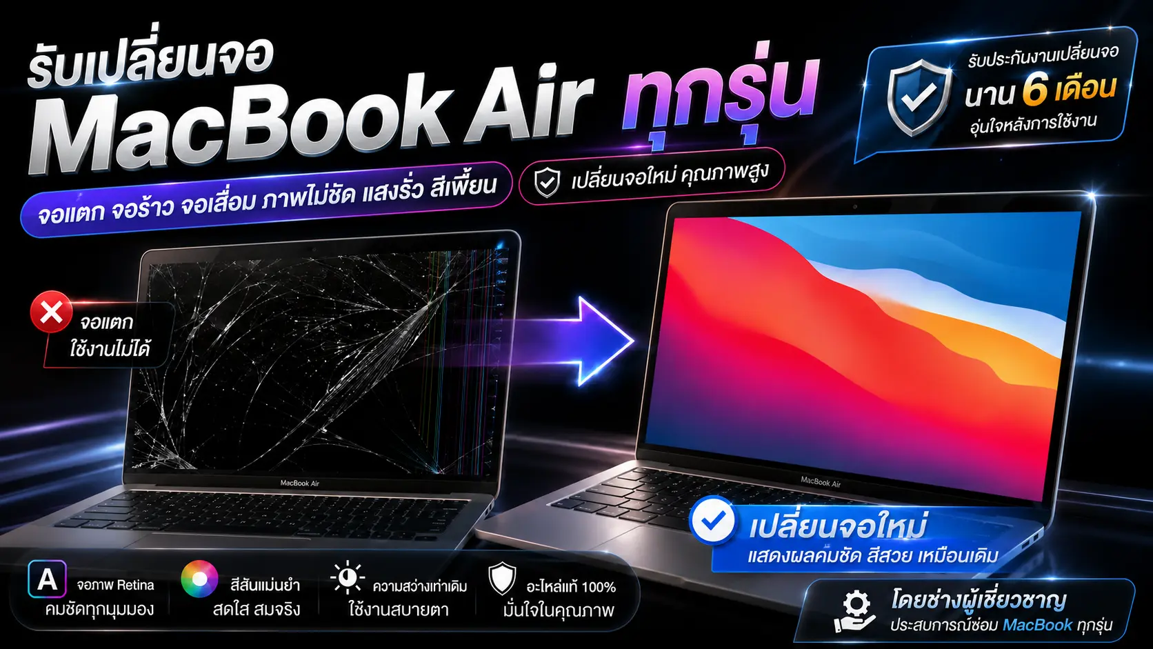 แก้ไขระบบไฟแบคไลท์หน้าจอมืดสนิท จอสะท้อนลางๆ (Flexgate / Backlight IC)